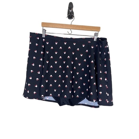 Disney Minnie Mouse Swim Skirt Black 3X Theme Park Skater Cruise Preppy Modern - Picture 1 of 9